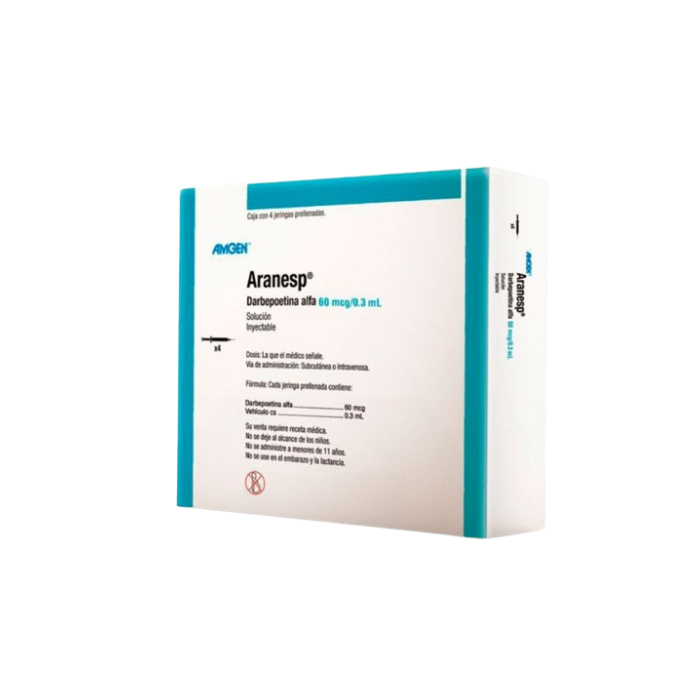 Aranesp 60 mcg Caja c/4 Jeringas Prellenadas