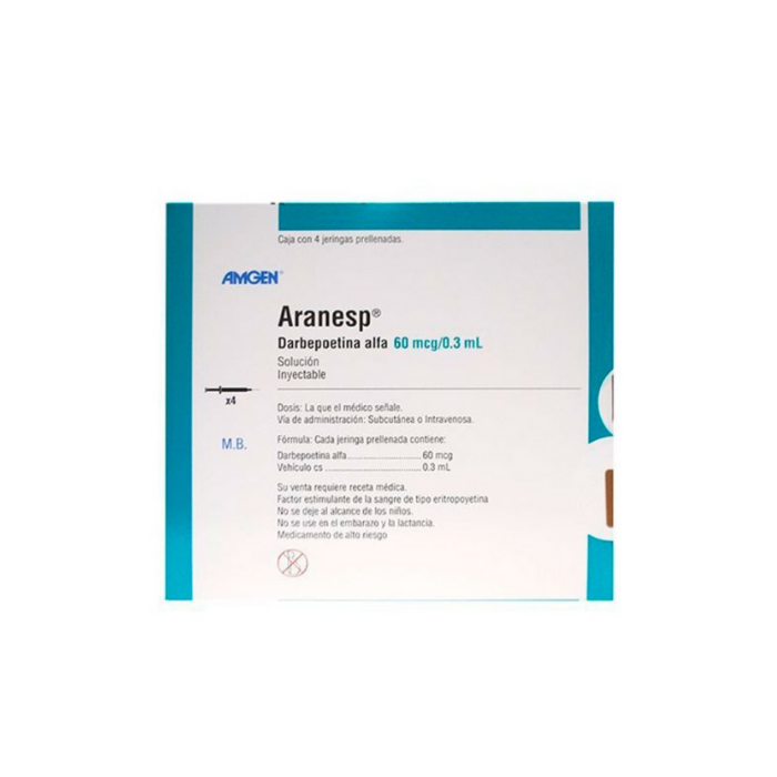 Aranesp 60 mcg Caja c/4 Jeringas Prellenadas