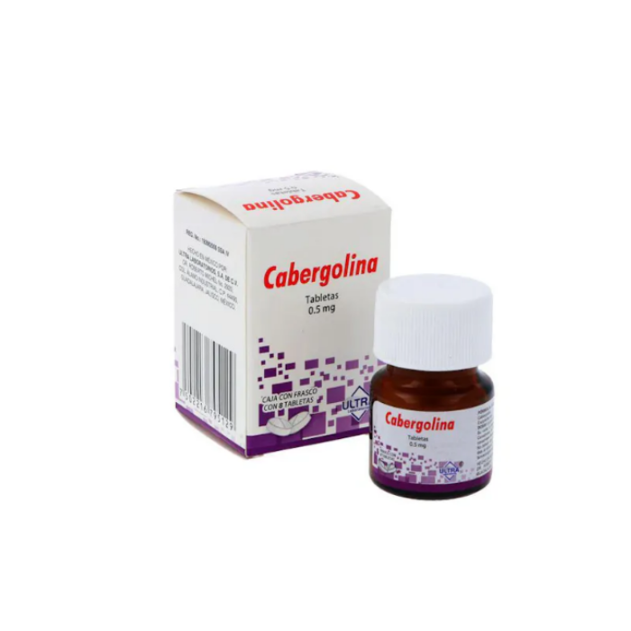 Cabergolina 0.5 mg Caja con Frasco c/8 Tabletas