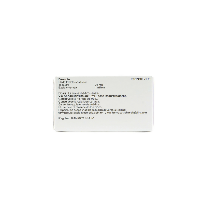 Cialis 20 mg Caja con 8 Tabletas