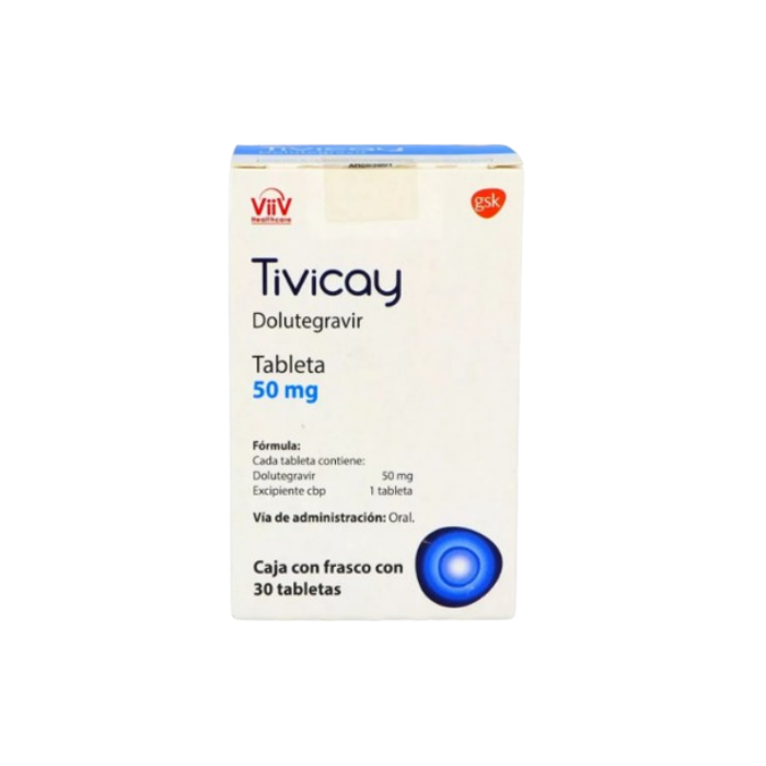 Tivicay 50 mg Caja con Frasco con 30 Tabletas