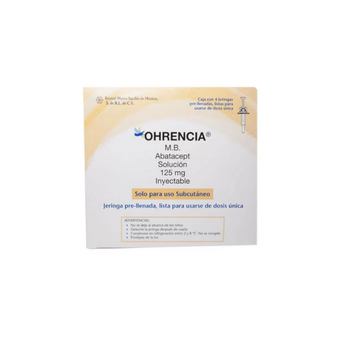 Ohrencia 125 mg Solución Inyectable 1 ml c/4 Jeringas Prellenadas