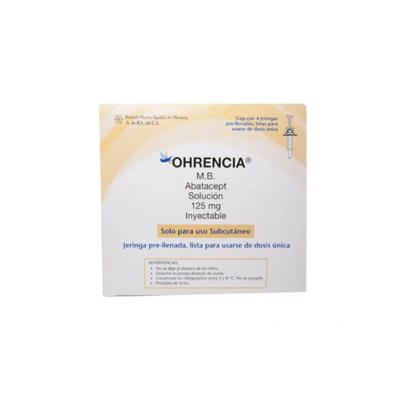 Ohrencia 125 mg Solución Inyectable 1 ml c/4 Jeringas Prellenadas