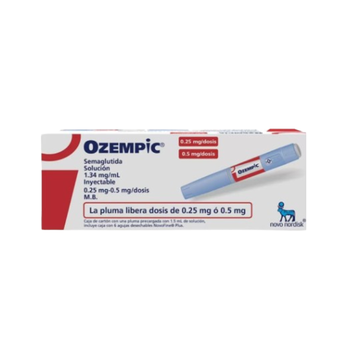 Ozempic 1.34 mg/ml Inyectable 0.25 mg/0.5 mg Caja con 1 Jeringa Precargada