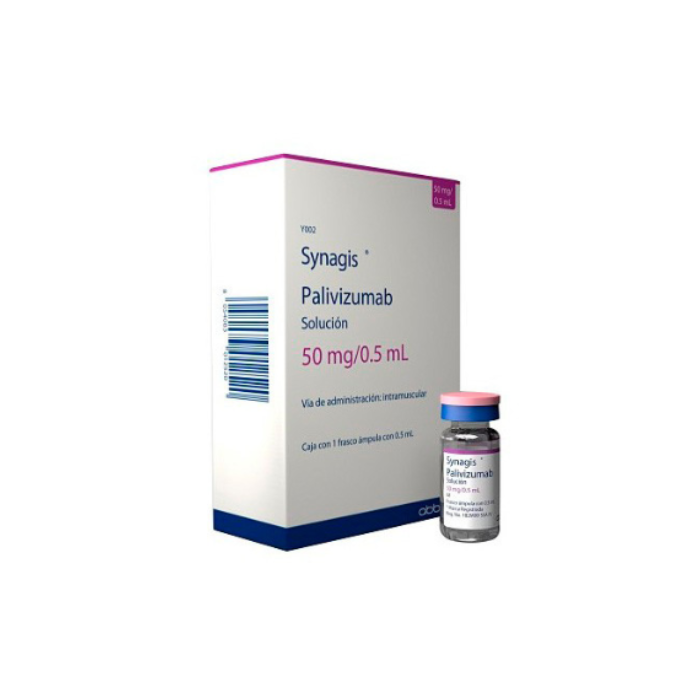 Synagis 50 mg/0.5 ml Solución Inyectable Caja con Frasco ámpula