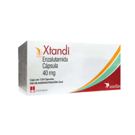 Xtandi 40 mg Caja con Frasco c/120 Cápsulas